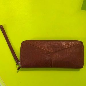 Abercrombie & Fitch Authentic Leather Wallet with wristlet band